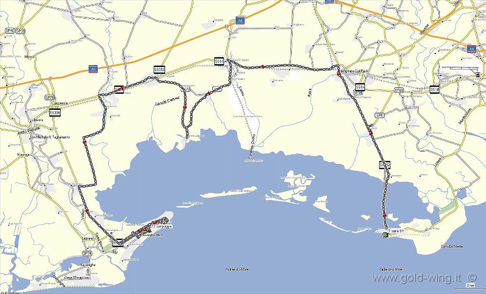 percorso 12.JPG - Grado-Lignano Sabbiadoro, km 101